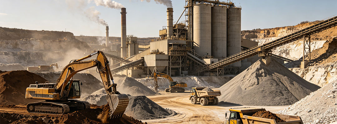 heavy industries like mining, quarrying, cement